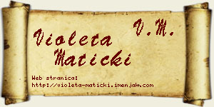 Violeta Maticki vizit kartica